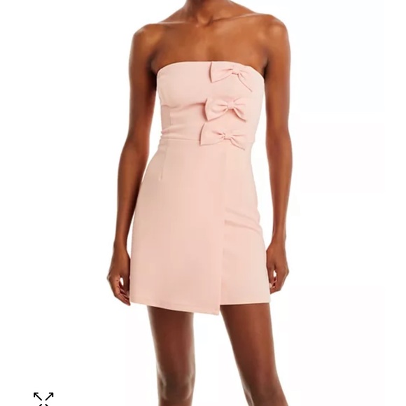 AQUA bow strapless mini dress size XL - Picture 13 of 14